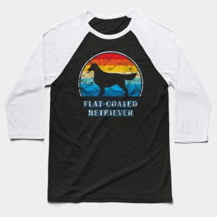 Flat-Coated Retriever Vintage Design Dog Baseball T-Shirt